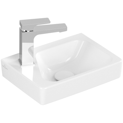 Villeroy & Boch Architectura Fontein - 26.5x36cm - 1 kraangat - zonder overloop - White (zwart)