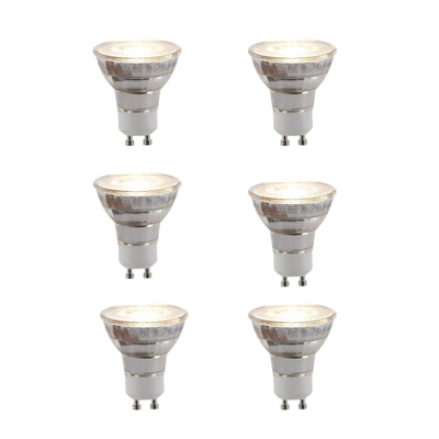 Luedd Lampe LED - lot de 6 - GU10 - 6W - 2700K - 260LM - à intensité réglable