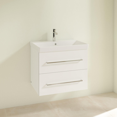 Villeroy & Boch Avento wastafelonderkast 630x520x447 met 2x lade crystal white