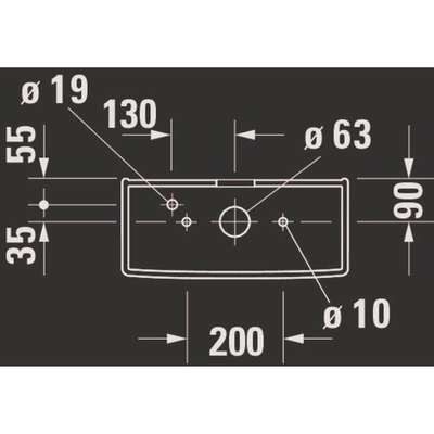 Duravit Philippe Starck 3 réservoir pour WC à poser complet BIG 47x21cm arrivée en bas à gauche et à l'arrière