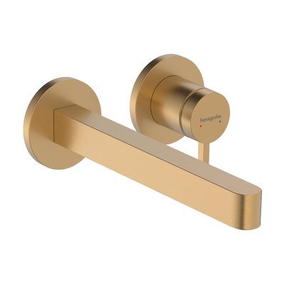 Hansgrohe Finoris Wastafelmengkraan - eengreeps - inbouw - voorsprong 22.8cm - met afvoerplug - Brushed Bronze