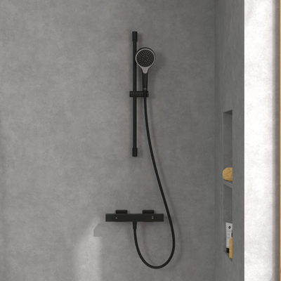 Villeroy & Boch Universal Taps & Fittings Mitigeur thermostatique de douche pour douche Angulaire - noir mat