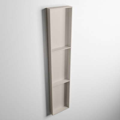 Mondiaz Easy nis 29.5x149.5x8cm voor Inbouw/opbouw 3 open vakken Solid surface Linen/Linen