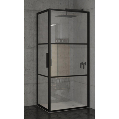 Riho Grid GB201 Douchecabine -90x80x200cm - zwart