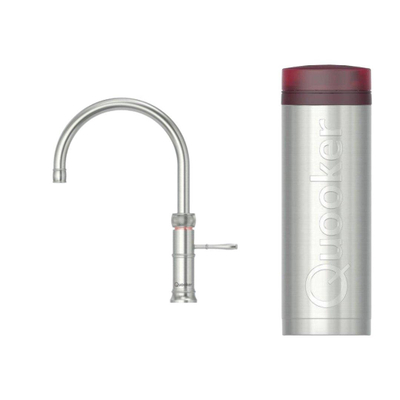 Quooker Classic Fusion Round kokendwaterkraan - draaibare uitloop - PRO3 reservoir - Warm / kokend water - RVS
