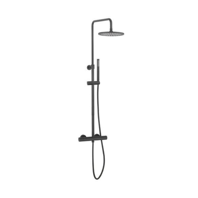 Crosswater Central Thermostatische regendouche - met staafhanddouche - mat zwart