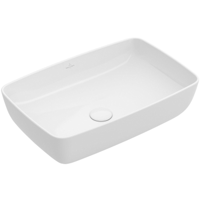 Villeroy & Boch Artis opzetwastafel - 58x38cm - zonder kraangat - zonder overloop - White Alpine (glans wit)