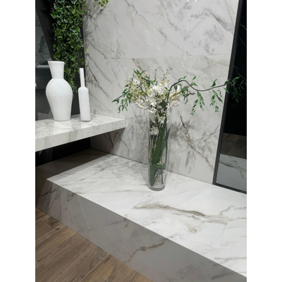 Baldocer Cerámica Fontana Carrelage mural et de sol céramique - 60x120cm - 7,0mm - rectifié - Blanc