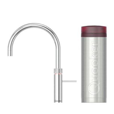 Quooker Fusion Round kokendwaterkraan - draaibare uitloop - PRO3 reservoir - Warm / kokend water - Chroom
