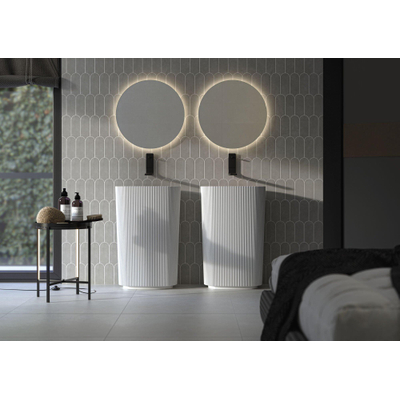 SAMPLE Cifre Cerámica Alure carreau de sol et de mur aspect béton Pearl mat (gris)