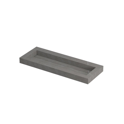 INK Pitch lavabo - 120x45x9cm - 1 bassin - 0 trous de robinet - bonde céramique Armani grey mat