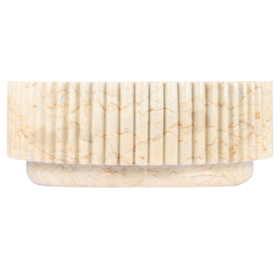 Differnz Ribba waskom - 40x40x14cm - marmer - beige