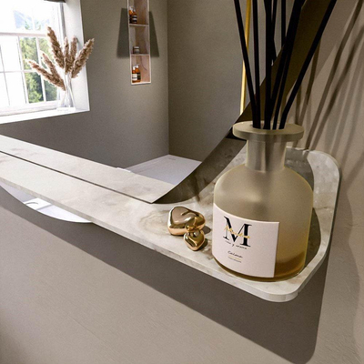 Mondiaz SPOT Miroir de salle de bains - rond 120cm - tablette miroir - couleur Frappe