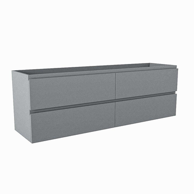 Mondiaz HAY wastafelonderkast - 150x40x50cm - 4 lades - uitsparing midden - softclose - Plata