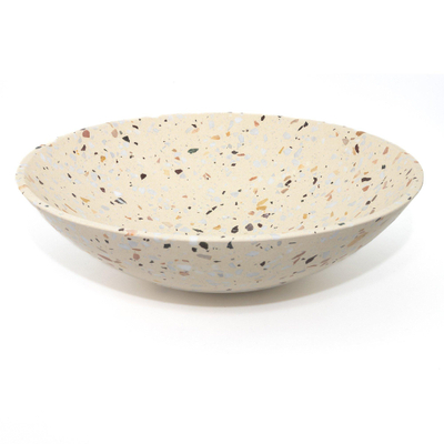 Adema Waskom 42x42x12cm - rond - terrazzo crème TWEEDEKANS