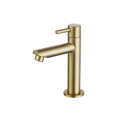 Saniclass Fuente pack lave-mains – rectangulaire – 40 x 22 x 10 cm – Solid Surface beige – robinet doré brossé