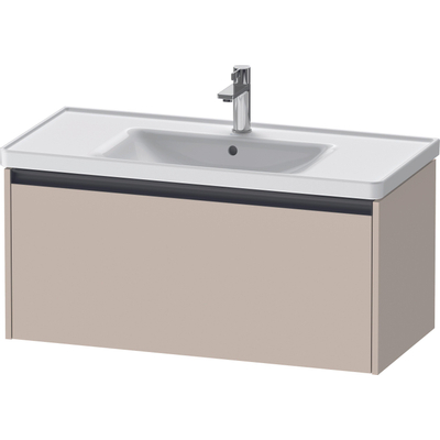 Duravit Ketho.2 Wastafelonderbouwkast - met 1 lade - 98.4x45.5x44cm - met greep antraciet - taupe mat