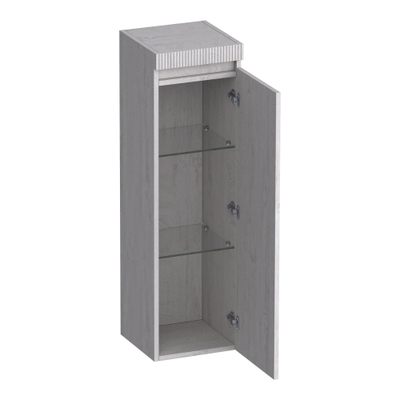 BRAUER Joy Wavy Armoire haute - 120x35x35cm - 1 porte - ouverture à droite - sans poignée - Forest Seashell
