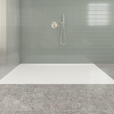 Villeroy & Boch Ecora douchebak - 180x100x3.5cm - afvoer lange zijde - white alpine (wit)