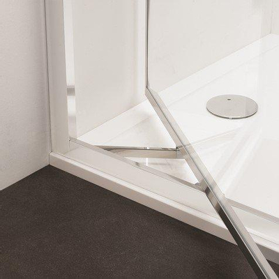 Crosswater Clear 6 in profiel draaiende deur - 76x195cm - 6mm - veiligheidsglas - zilver