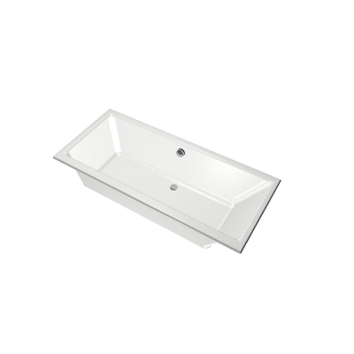Xenz Kristal Baignoire - 170x75x48 - bonde Centrale - acrylique - blanc