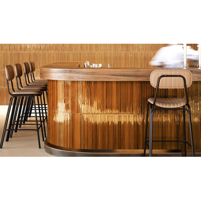 Vtwonen Tegels Rib Wandtegel - 13.4x45cm - 9.0mm - Honey