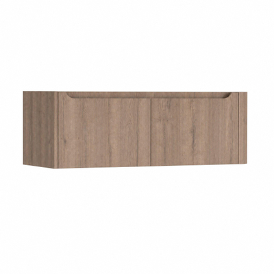 H&R Badmeubelen Juice Meuble sous lavabo - 120x45x40cm - angle droit arrondi - 2 tiroirs - poignée intégrée - charleston