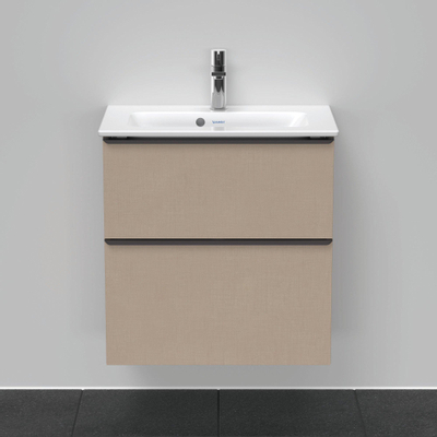 Duravit D-neo Meuble sous vasque 61x37.2x62.5cm 2 tiroirs Linnen mat