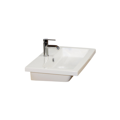 H&R Badmeubelen Djazz Wastafel - 81x45.5x4cm - 1 kraangat - keramiek wit
