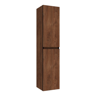 BRAUER Joy Edge armoire de salle de bains - 160x35x35cm - 2 portes - ouverture à gauche ou à droite - sans poignées - Forest Cacao