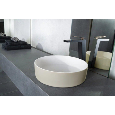 By Goof Waskom - opbouw - 39x10.8x39cm - Solid surface - Rond - Mat Beige