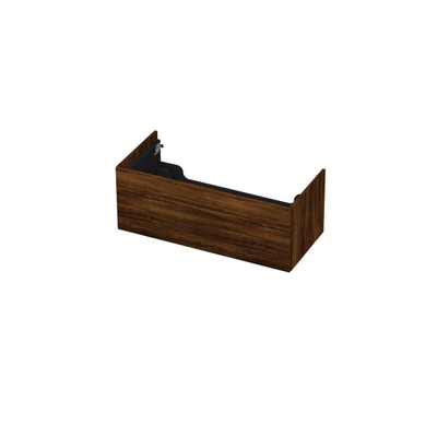 INK Wastafelonderkast - 100x45x37.6cm - 1 lade - push to open - met recht opdekfront - MFC - Koper eiken
