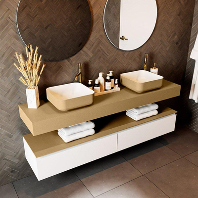 Mondiaz TOP 41 Vrijhangend Topblad - 170x41x12cm - geschikt voor waskom - Solid surface - Oro