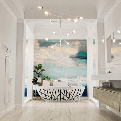 MONDIAZ HOLM DESIGN Baignoire autoportante - 180x85cm - Urban / Talc