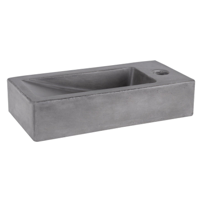 Differnz Doni Lavabo en béton gris foncé 36 x 16 x 8 cm