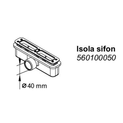 Riho sifon/afvoer tbv Isola douchevloer OUTLETSTORE