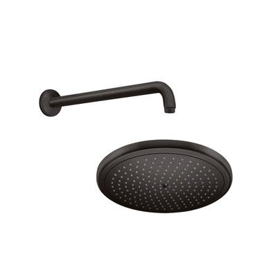 hansgrohe Croma hoofddouche 280 1jet mat zwart + douchearm z. kogelgewricht G1/2 39cm 90graden SHOWROOMMODEL