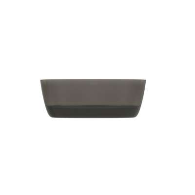 Riho Oval baignoire autoportante - 175x80cm - solid surface - semi-transparent - fumée givrée