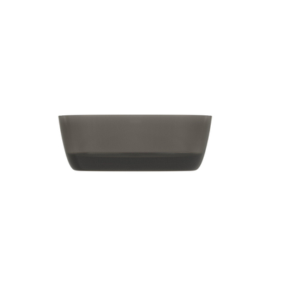 Riho Oval vrijstaand bad - 160x72cm - solid surface - semi transparant - frosted smoke