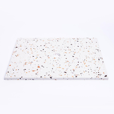 Saniclass Tops Plan de travail - 60x1.8x46cm - 1 évacuation - sans trous de robinet - Terrazzo crème