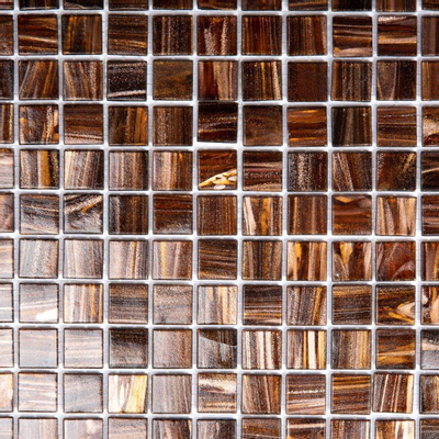 The Mosaic Factory Amsterdam mozaïektegel - 32x32cm - 4mm - vierkant - glans brown (bruin)