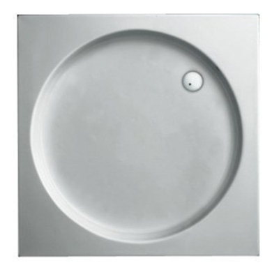 Plieger Luxury receveur de douche acrylique carré avec insert rond 90x90x9cm blanc