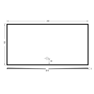 Xenz Flat Plus Douchebak - 200x100cm - Rechthoek - Antraciet mat