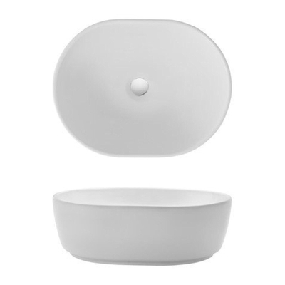 Crosswater Pearl vasque à poser 45x35x15.8cm sans trou de robinetterie sans trop-plein blanc