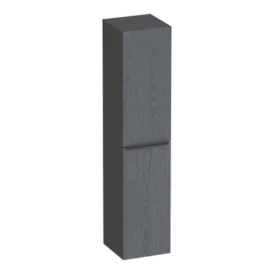 BRAUER Elevate armoire haute 160 sans poignées de pose avec 2 portes à ouverture gauche ou droite Gris Bois