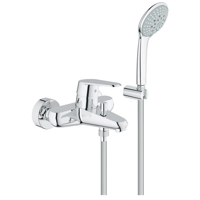 Grohe Eurodisc Cosmopolitan Badkraan - met omstel - met koppelingen - 46mm - inclusief garnituur - chroom