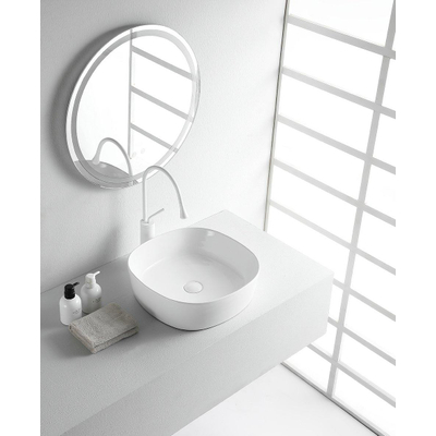 Xellanz Sofia waskom rond 44 x 44 x 13,5 cm keramiek glans wit