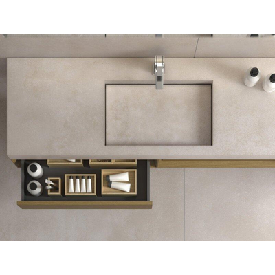 ÉCHANTILLON Terravito Urbano carreau mural et de sol - 60x60cm - 10mm - Carré - Effet béton - Crème mat