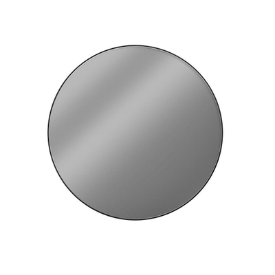 Looox Mirror Spiegel rond 100cm black line round zwart