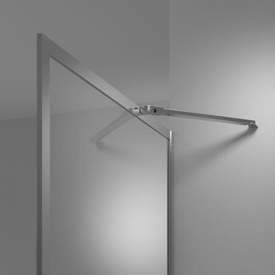 Sealskin Contour paroi de douche à l'italienne type A3 - 88x200cm - verre de sécurité clair 6 mm - avec revêtement Sealglas - aspect argenté brillant